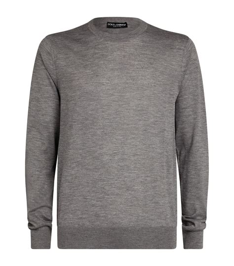 dolce gabbana grey logo sweatshirt|dolce and gabbana cashmere sweater.